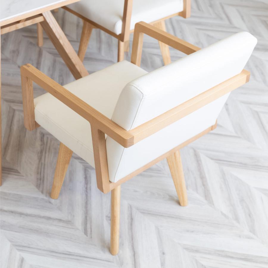 シギヤマ家具工業 ダイニングチェア 回転 肘付 おしゃれ 北欧 回転