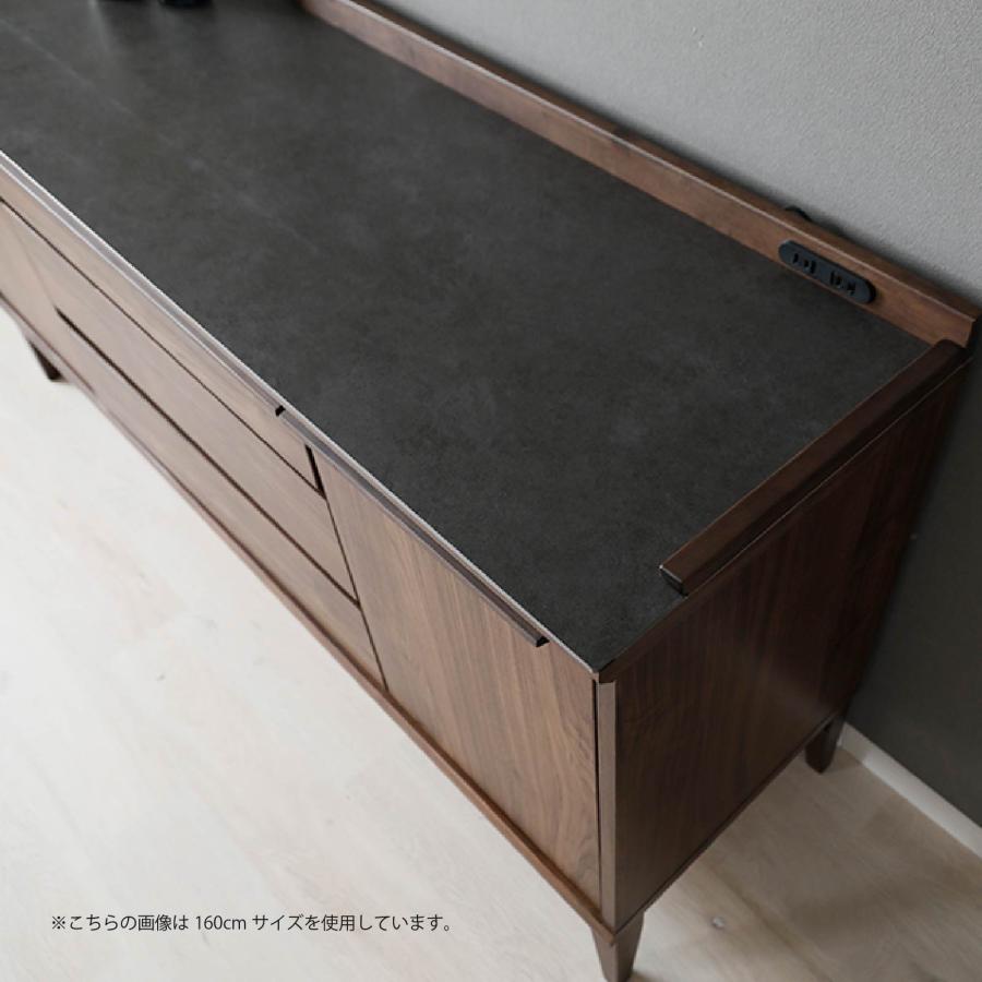 サイドボード キャビネット 幅 140 cm セラミック リビングボード リビング 収納 脚付き 収納家具 収納棚 リビング収納 140cm 幅 ブラウン_15