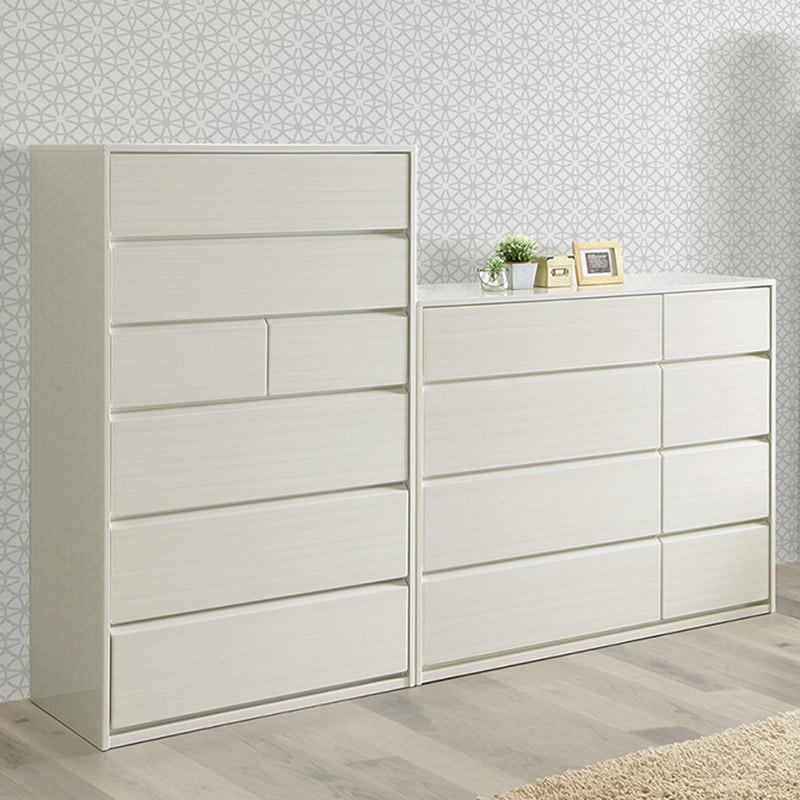 チェスト 白 光沢 120 4段 ローチェスト 大容量 収納 タンス 洋服