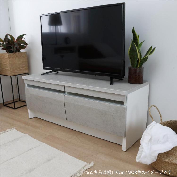 テレビボード 110 cm 幅 収納 ロータイプ フルオープンレール 引き出し収納 配線 塩ビシート セラミック コート紙 BK ウレタン塗装｜tac｜08