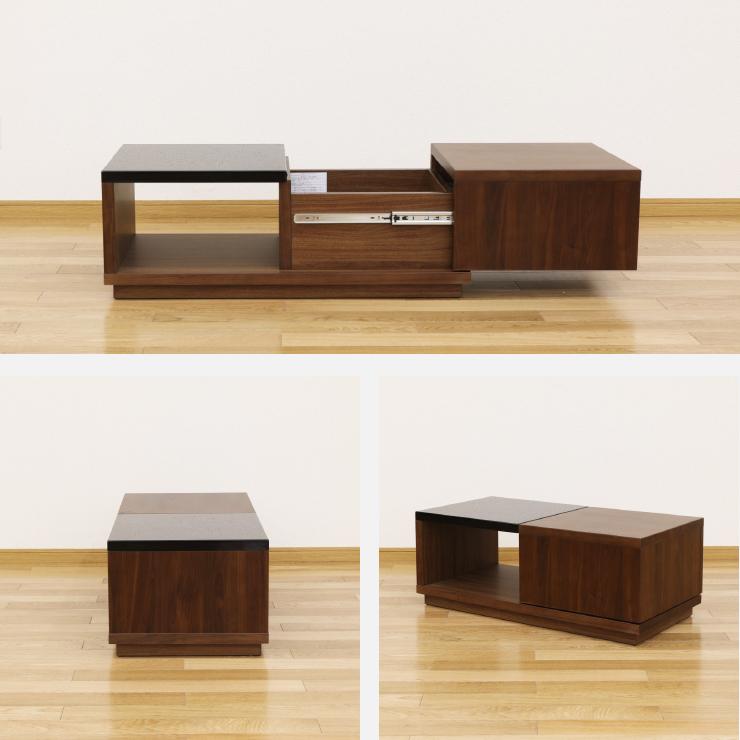 サンキコーポレーション　両サイド収納付きローテーブル サンキコーポレーション 両サイド収納付きローテーブル サンキ