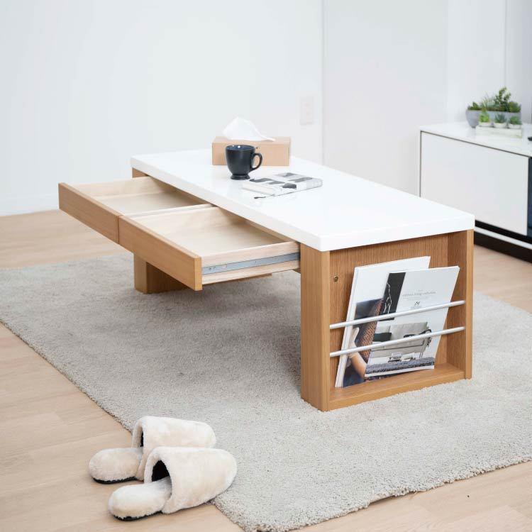 シギヤマ家具工業 ローテーブル 収納付き 引き出し センター シギヤマ家具工業 ローテーブル 収納付き 引き出し センター