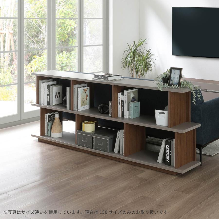 ラック 幅 150 cm シェルフ オープンラック オープンシェルフ 魅せる 収納 収納棚 リビング収納 オープン 150cm 幅 塩ビシート コート紙 トープ ベージュ_16