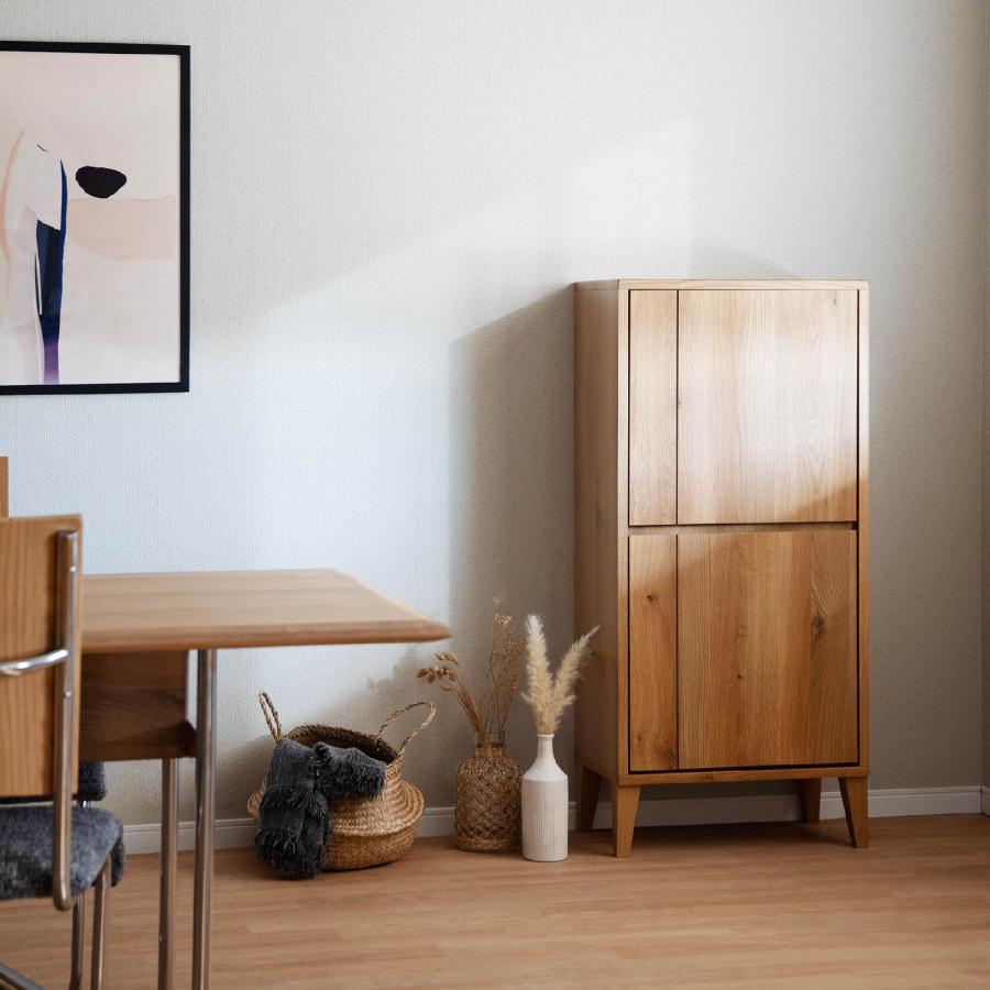 ラック マルチラック リビングボード 収納家具 ハイタイプ リビング収納 リビング 北欧 タンス 幅 55 収納棚 棚 収納 リビング 北欧 木製 | SANKI CORPORATION | 08