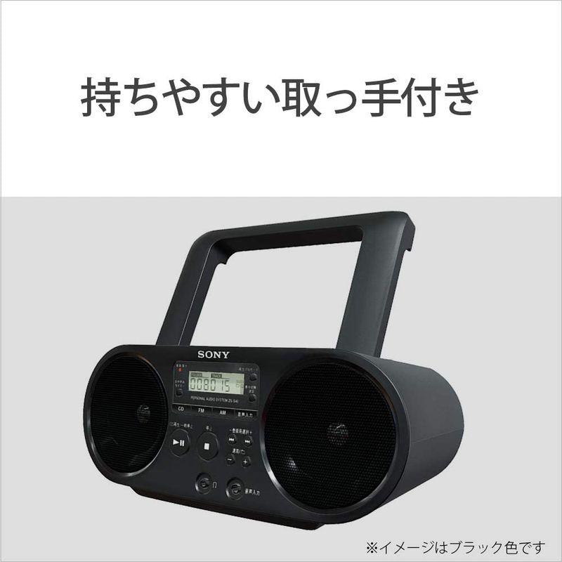 ソニー CDラジオ ZS-S40 : FM/AM/ワイドFM対応 ブラック ZS-S40 B ZS S40 受信バンド CDラジオ FM/AM/ワイドFM対応 ブラック ステレオ