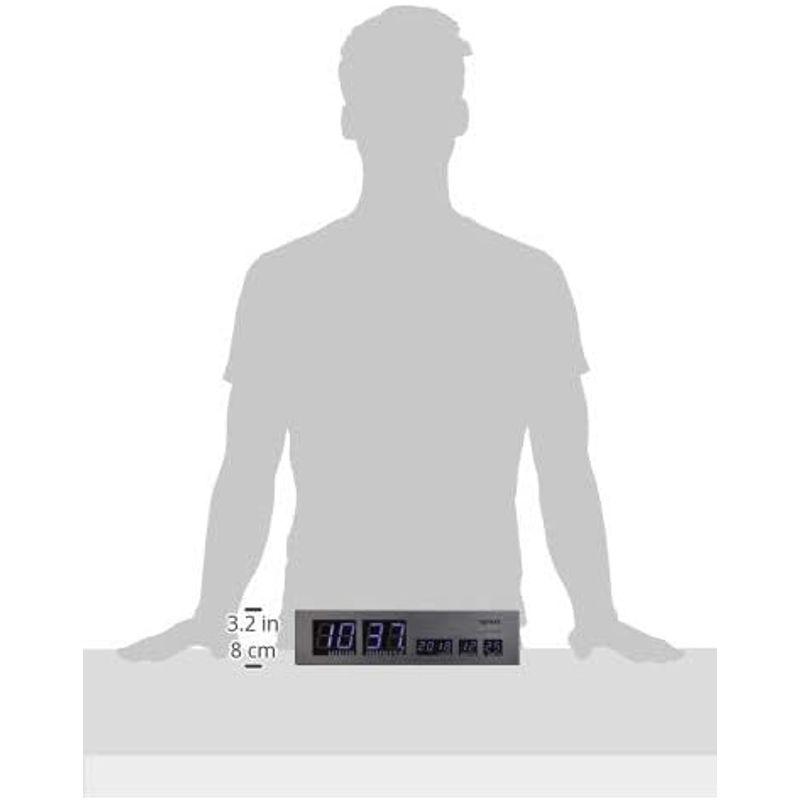 スロウワー 電波時計 LEDクロック アスカリ ブラック 置き掛け兼用 SLW