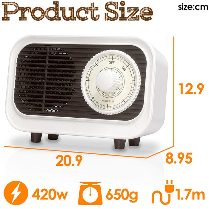 ビンテージ　レトロ　モダンデザイン 電気温風ヒーター 頂点デザイン ヒーター 電気ストーブ 360度 暖房 即暖