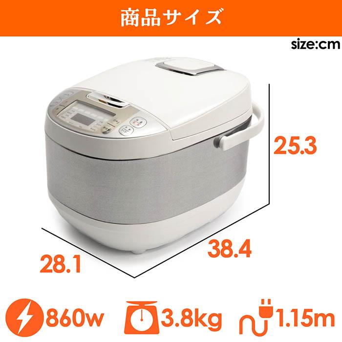 炊飯器 1升炊き 10合 スチーム調理 タッチパネル ワンタッチ