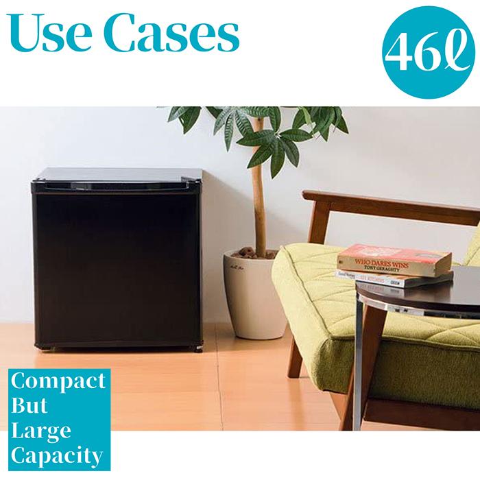 冷蔵庫 1ドア冷蔵庫 大容量 46L コンパクト 2Lペットボトル