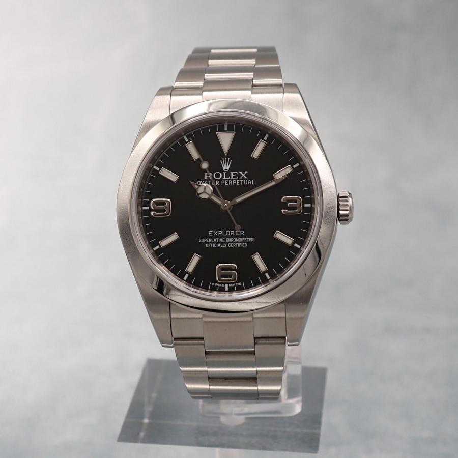 【OH済】廃盤39mm2010年 ロレックス ROLEX エクスプローラーI 214270 G番 ブラックアウト文字盤 箱ギャラ｜tachibana57｜03