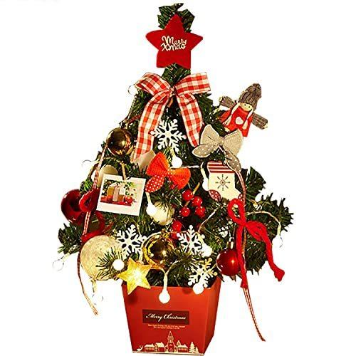 限定タイムセール クリスマス ツリー 卓上 50cm レッド Ledイルミネーション オーナメント ミニツリー クリスマス飾り りんご 写真 飾り Myuse