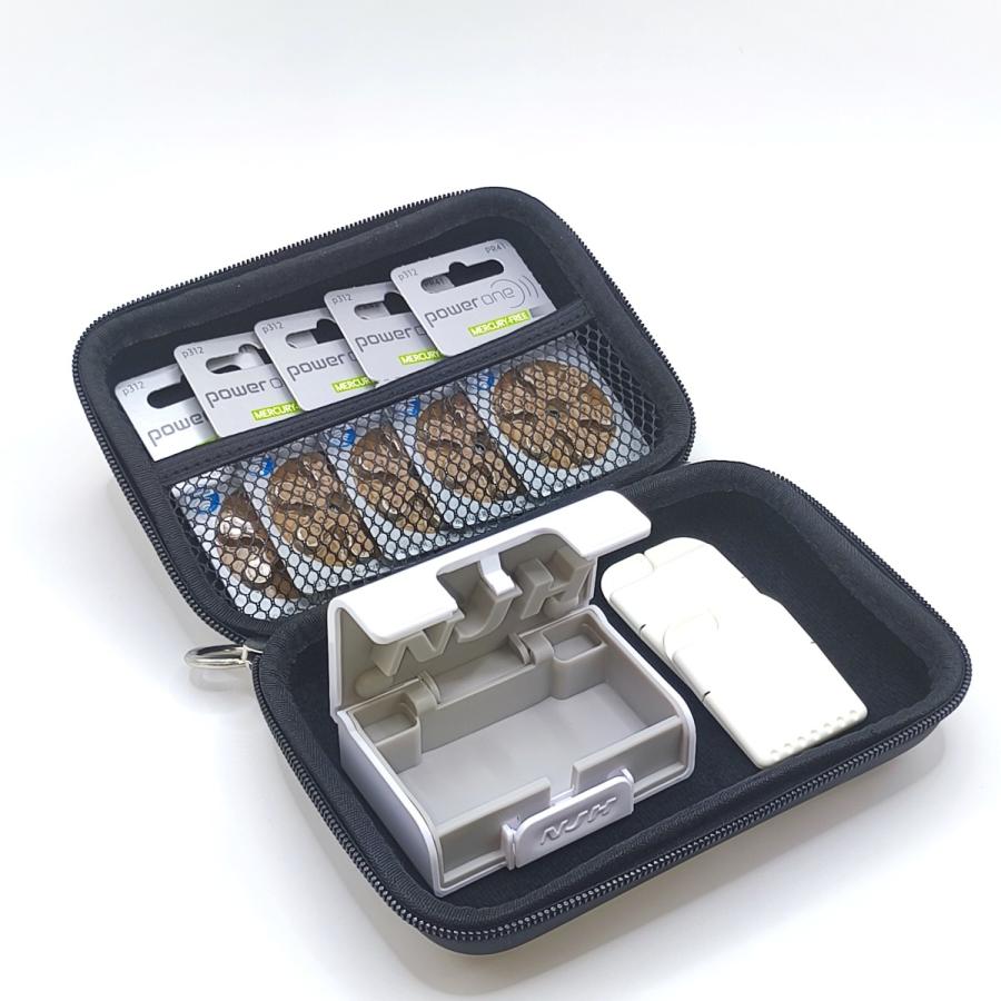 補聴器用4点セット 補聴器用ジッパーケース（NJH）・補聴器ケース（NJH