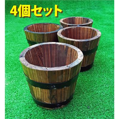 1X4木製ミニプランター 刀川平和農園 木製ミニプランター ×「4個セット」 : ガーデニング園芸