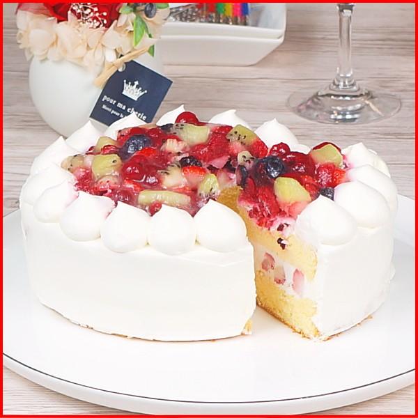 スイーツ 送料無料 誕生日ケーキ ギフト ミックスベリー 生デコレーションケーキ 5号 Tk412 たちかわ 通販 Yahoo ショッピング