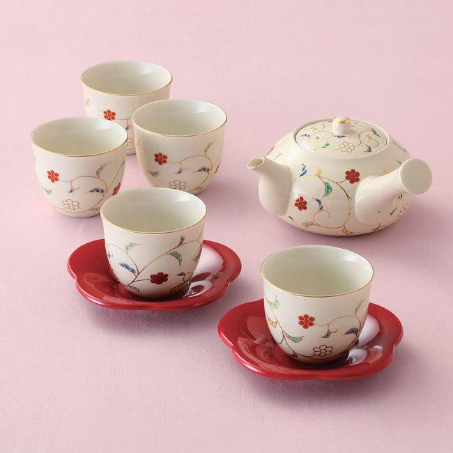 茶托 茶たく コースター 来客用 お茶セット 5枚セット 梅型 茶器 越前塗 贈り物 ギフト プレゼント たち吉 朱塗梅 茶托 652 0243 京都たち吉 通販 Yahoo ショッピング