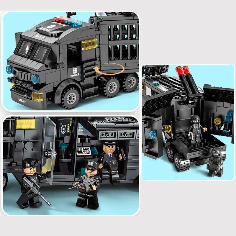 あす楽 レゴ互換ブロック ロボコップ 装甲車 戦闘機 LEGO互換品 SWAT 51種類変形可 ミニフィグ スワットチーム 知育玩具 ブロック 誕生日プレゼント 入園ギフト｜tachikishop｜04