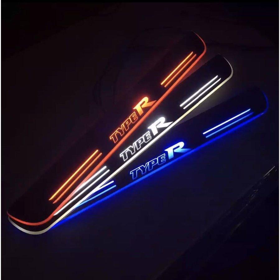 ホンダ TYPE R ロゴ入り スカッフプレート LED フロント用 2枚1セット 光るスカッフ civic インテグラ NSX NBOX フリード オデッセイ｜tachikishop｜04