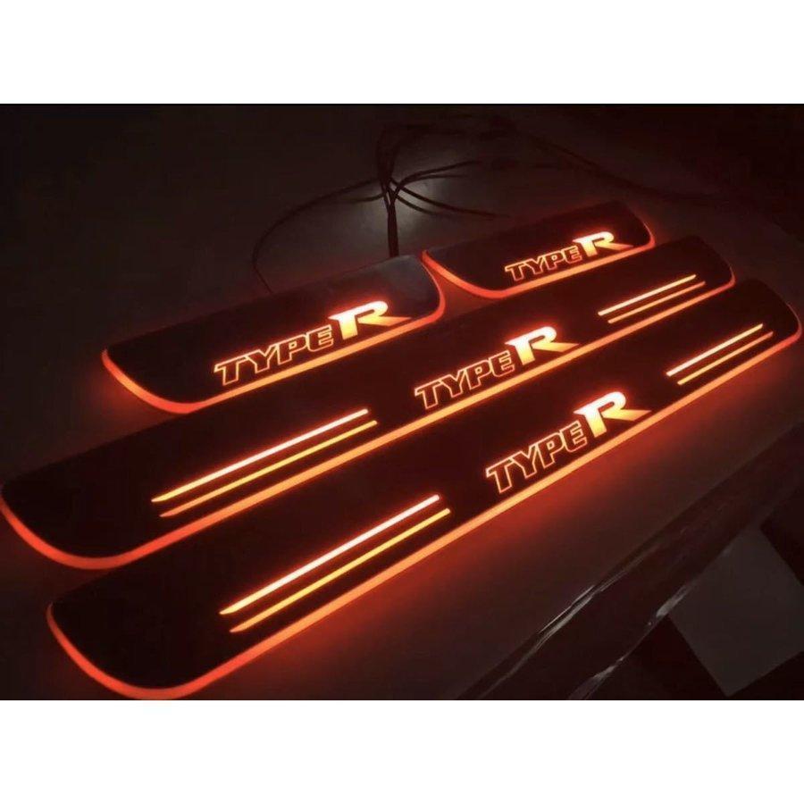 ホンダ TYPE R ロゴ入り スカッフプレート LED フロント用 2枚1セット 光るスカッフ civic インテグラ NSX NBOX フリード オデッセイ｜tachikishop｜05