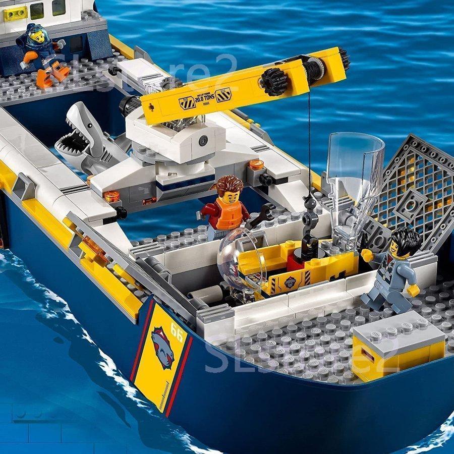LEGO交換品交換 シティ 海の探検隊 海底探査船 子供の日プレゼント 木製ブロック 子供のおもちゃ ビルディングブロック 多機能収納 バケツをプレゼント｜tachikishop｜07