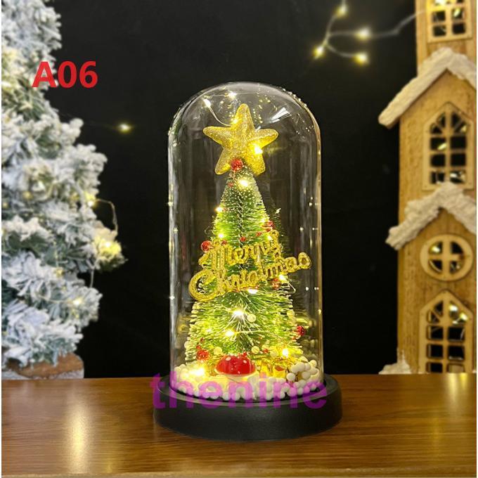 卓上クリスマスツリー ミニ クリスマス 飾り ガラスドーム 電池式 おしゃれ LED キラキラ光る 雰囲気満々 暖かい 癒しの 子供　｜tachikishop｜08