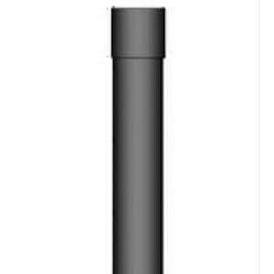 黒耐熱ステンレス煙突 スマートシングル煙突 半筒 φ152×800mm 厚み0.5mm DANTEX