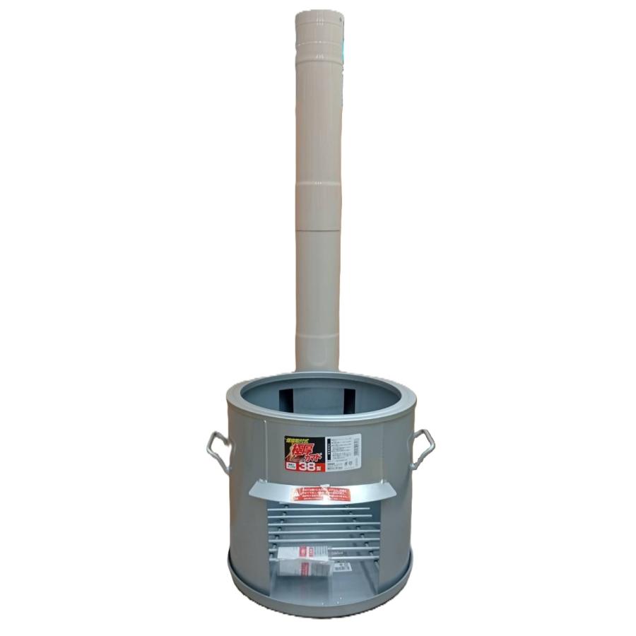 SANKA (3点セット 煙突と灰受け皿付き) 煙突付き 極厚かまど 38型 OS