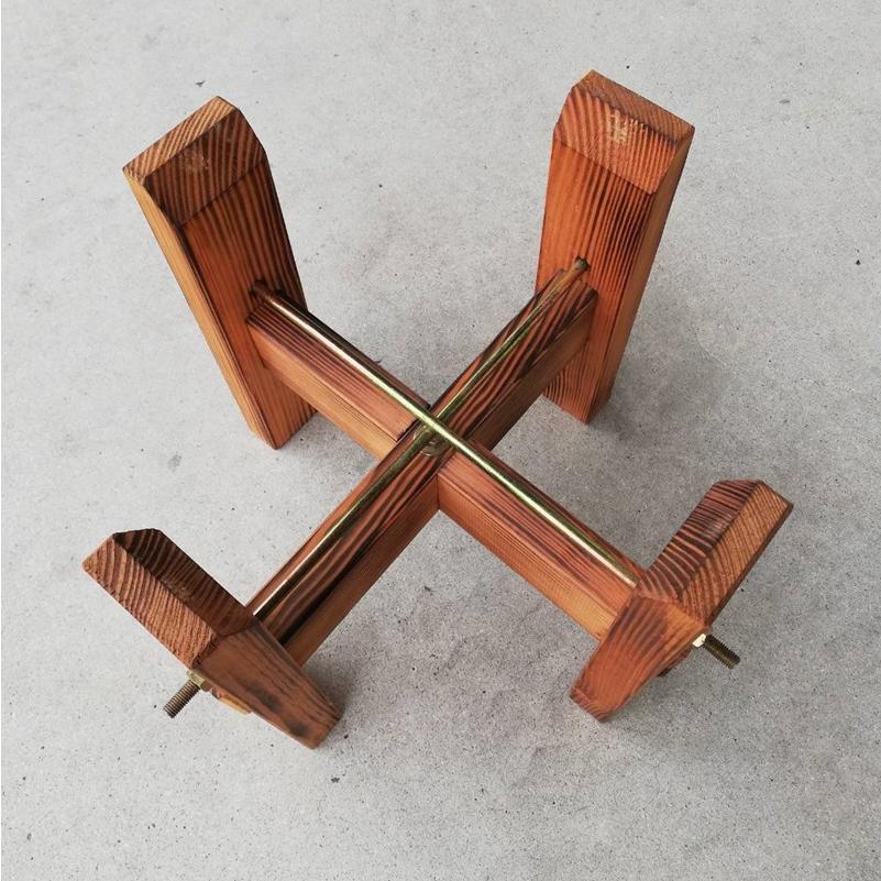 2点セット) 白御影石 G633 石臼 3升用 (手掛溝4箇所) と 焼赤松 E型 臼