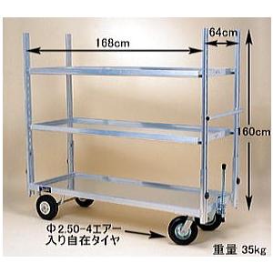 ハラックス ラックスカーゴ RC-B3A 4輪エアー入りタイヤ アルミ製 フラコン台車 (法人/個人 選択)