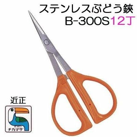 徳用12丁セット) (標準包装) 近正 ステンレス ぶどう鋏 B-300S