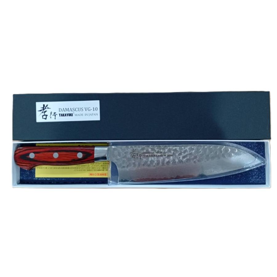 堺椿作 牛刀 VG10ダマスカス 7寸 包丁 Amazon | 堺孝行 槌目ダマスカス