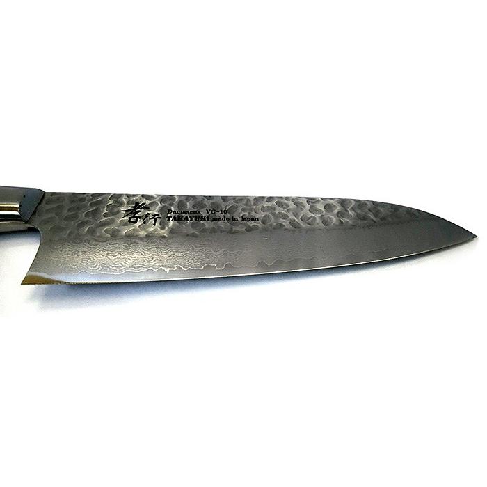 (特選国産品 正規) 堺孝行 33層槌目 ダマスカス鋼 牛刀 210mm VG10 07395 青木刃物製作所 日本製 家庭用 切れ味抜群 VG-10 (ネコポス) (zmB1)の画像