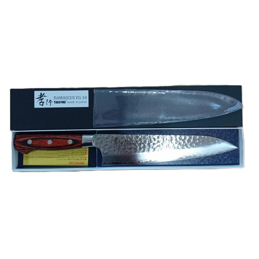 (特選国産品 正規) 堺孝行 33層槌目 ダマスカス鋼 牛刀 210mm VG10 07395 青木刃物製作所 日本製 家庭用 切れ味抜群 VG-10 (ネコポス) (zmB1)の画像