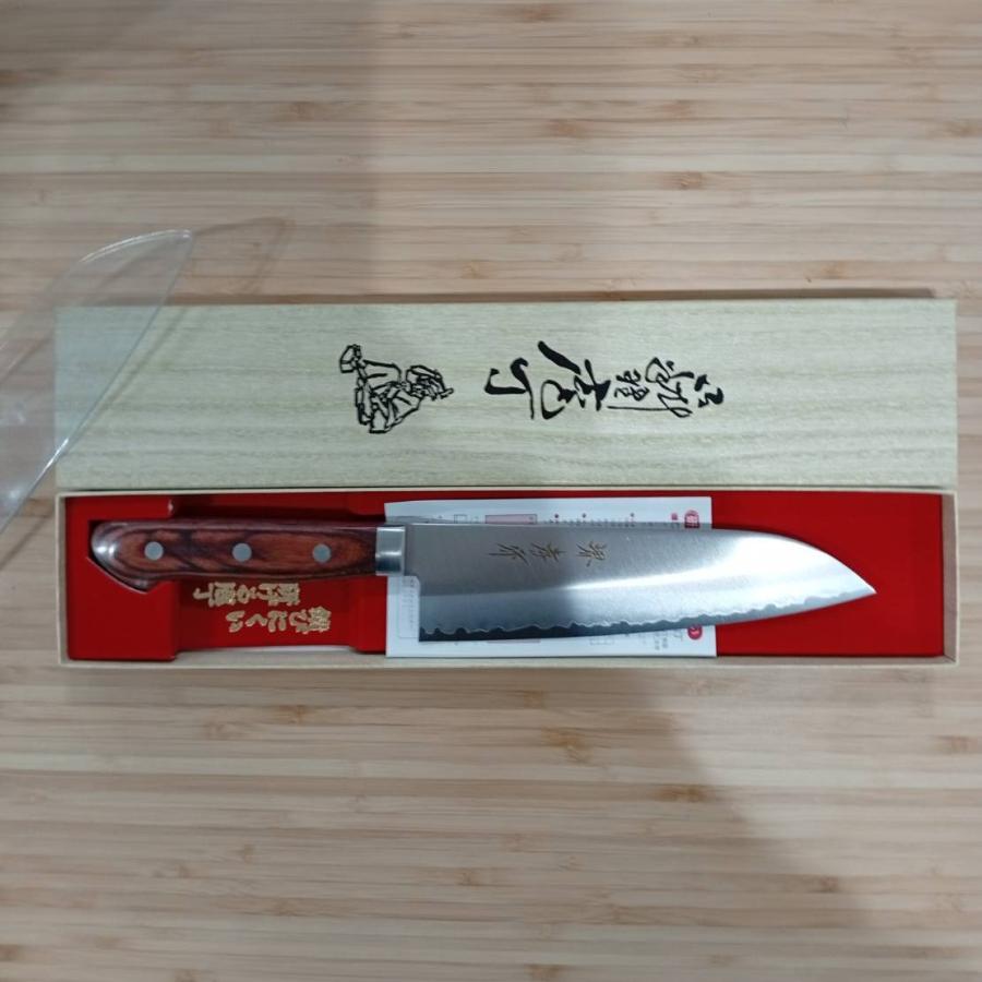 堺孝行 (特選国産品 正規品) 三徳型文化包丁 (ツバ付) 165mm