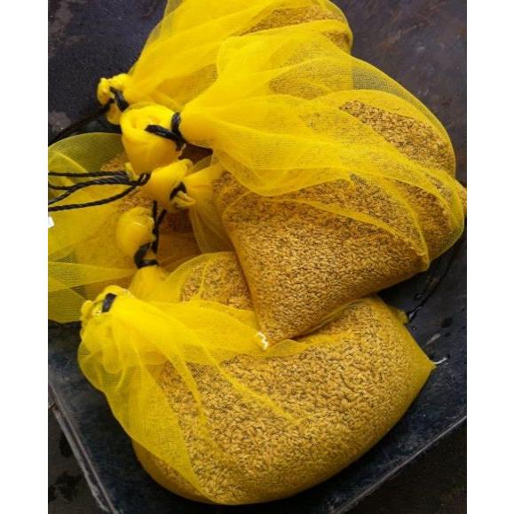 10枚入 高品質 高耐久) 種籾消毒袋 (黄) 約40×65cm 18L 種もみ消毒袋