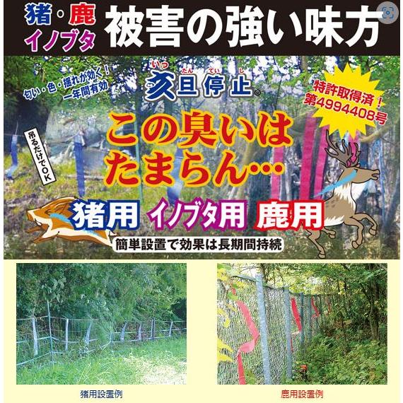 100枚セット特価) 亥旦停止 いったんていし (イノシシ用) 猪侵入防止用
