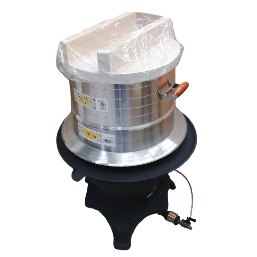 徳用5点セット) 鋳物 ガスかまど NO.60 (羽釜36cm セイロ36cm1段