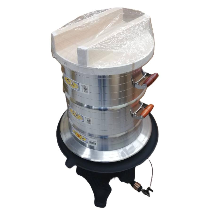 徳用5点セット) 鋳物 ガスかまど NO.60 (羽釜36cm セイロ36cm2段 釜木