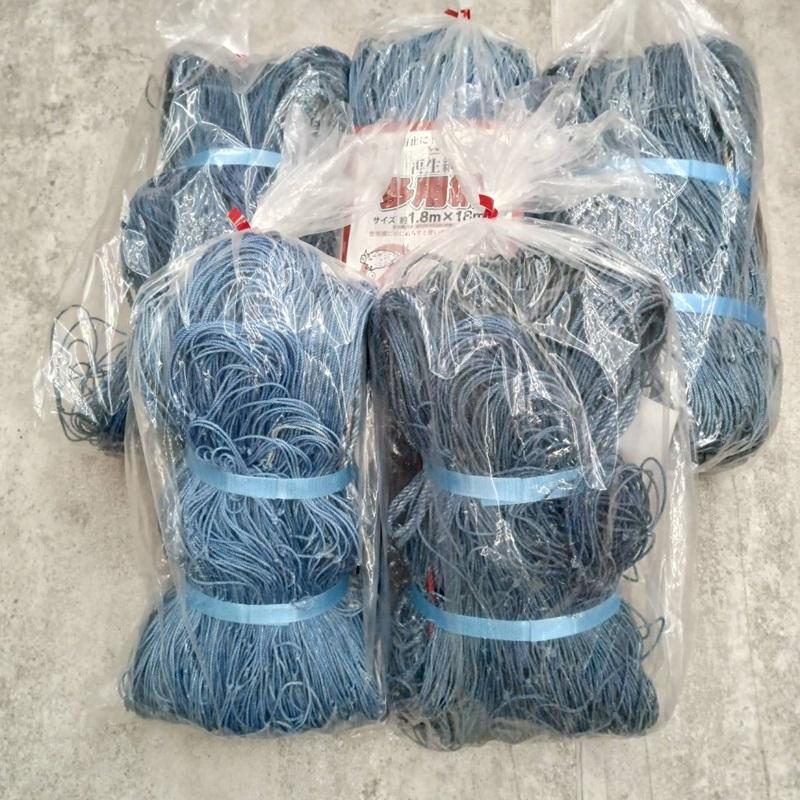 青色 徳用10枚セット) 多用網 再生海苔網 6尺幅広 1.8m×18m 網目15cm
