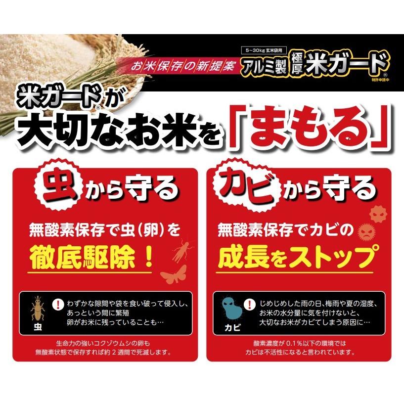 7個セット) 極厚 米ガード ミニ 2枚入×7 米袋10kg用 (脱酸素剤2個付属