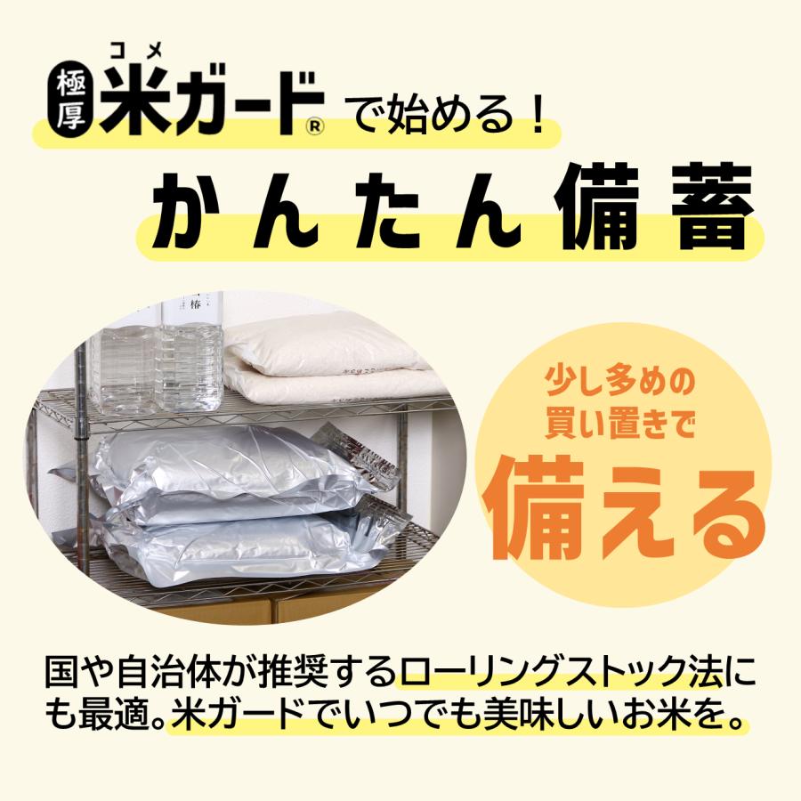 極厚 米ガード ミニ 2枚入 (脱酸素剤2個付属) 環境技研 米保存袋