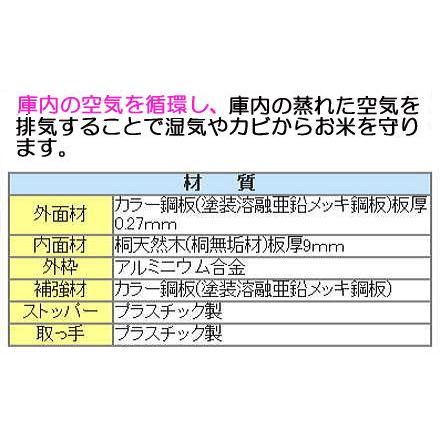 総桐米保管庫 (米収納庫) FN-03 ファン付 3俵用 (30kg袋×6) F-03の後継