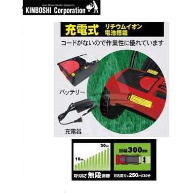 充電式芝刈機 シバグリーンIII TF-30 芝刈り機 シバグリーン3 キンボシ
