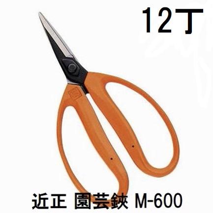 CHIKAMASA（近正） (12丁セット特価) 園芸鋏 M-600 尖直刃 BP 大型摘果