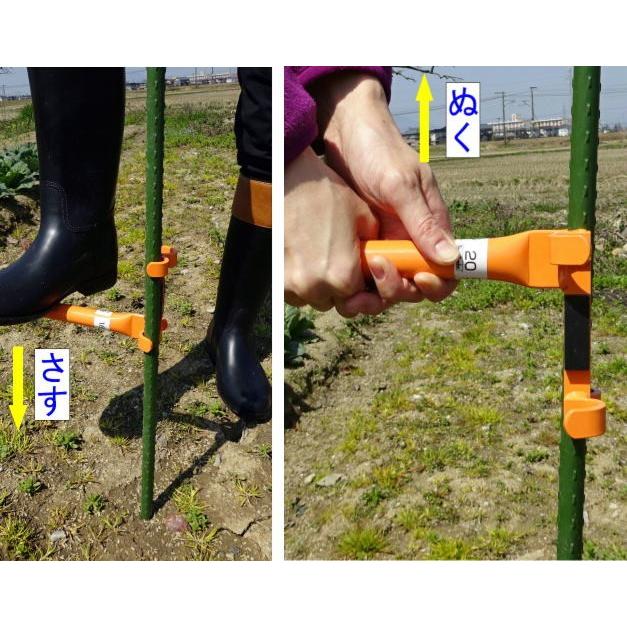 園芸支柱ヘルパー No.189 ハンドル21cm 16mm〜20mm支柱用 兼用型 農