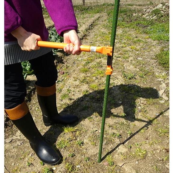 園芸用 支柱ヘルパー パワーハンドル付きセット 40cm) (両手が使える