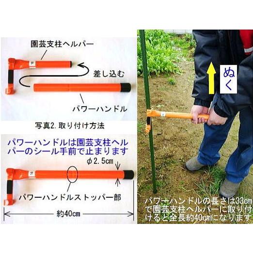 園芸用 支柱ヘルパー パワーハンドルのみ No.191 (ハンドル延長両手が