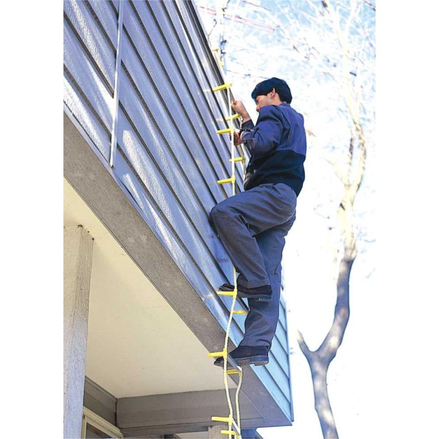 J1【未使用品】避難用縄ばしご 吊り下げはしご 避難 防災グッズ 八ツ矢工業 楽天市場】送料無料 避難はしご 折りたたみ 全長約10m 耐荷重約