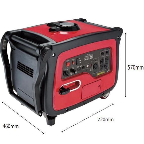 プロモート ガソリン式 インバーター発電機 PEG-3200i 定格出力3.2kVA