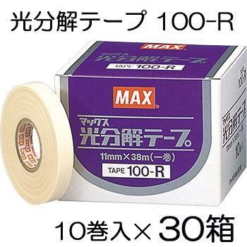 (10巻×30箱セット) 光分解テープ 100-R (クリーム) MAX マックス 園芸用誘引結束機 テープナー用テープ TAPE (zsテ)｜tackey