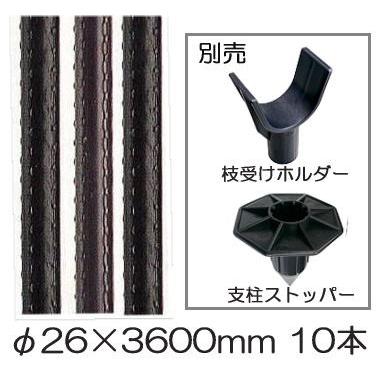 10本セット特価) セキスイ イボ竹 (プロ仕様 業務用) 農業用支柱 (黒